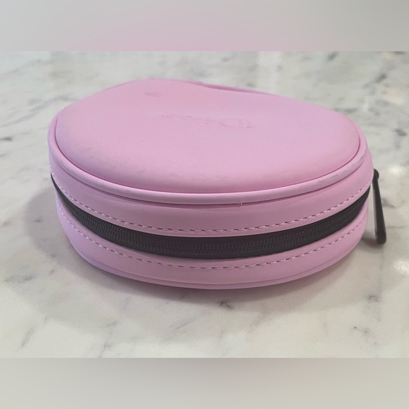 Dior Round Cosmetic Perfume Makeup Bag Pouch Pink Jewelry Travel Case Bag 5” W - Picture 4 of 13